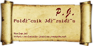 Polácsik Józsiás névjegykártya